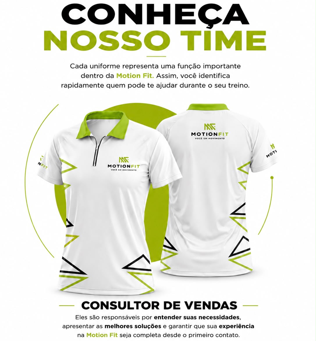 Uniforme da função Consultor de Vendas